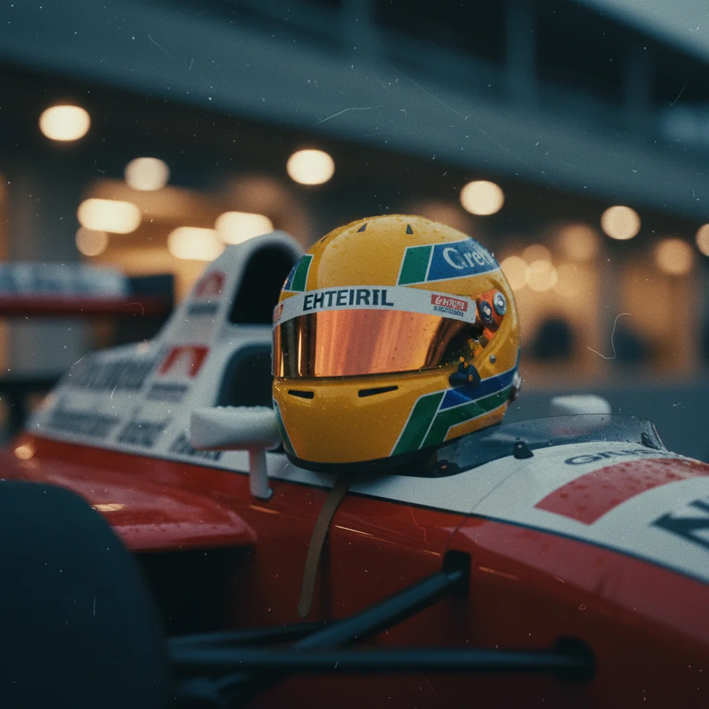 ayrton senna helmet brazilian legend f1 poster