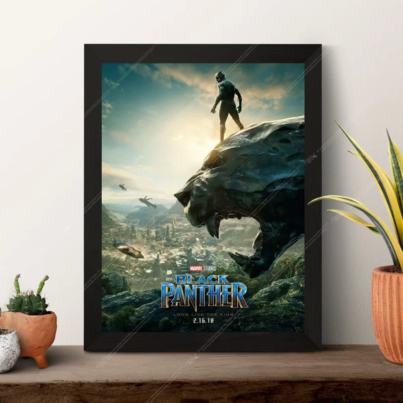 black panther king of wakanda tchalla marvel poster