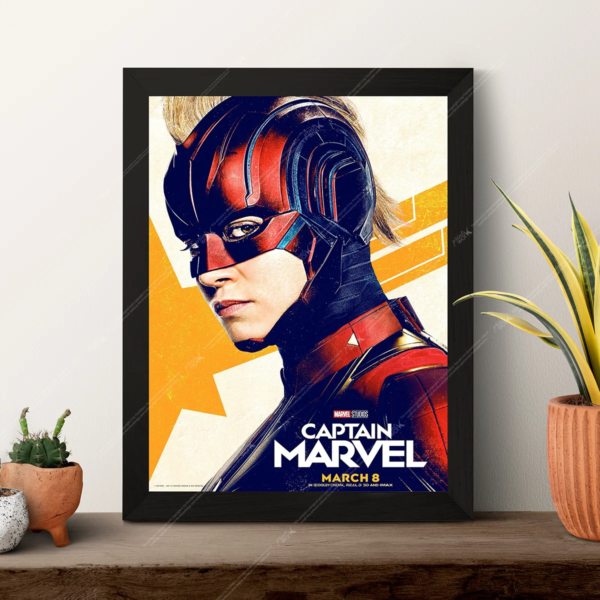captain marvel carol danvers helmet profile poster