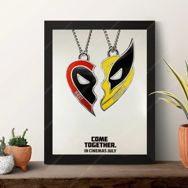 deadpool wolverine best friends necklace teaser marvel poster