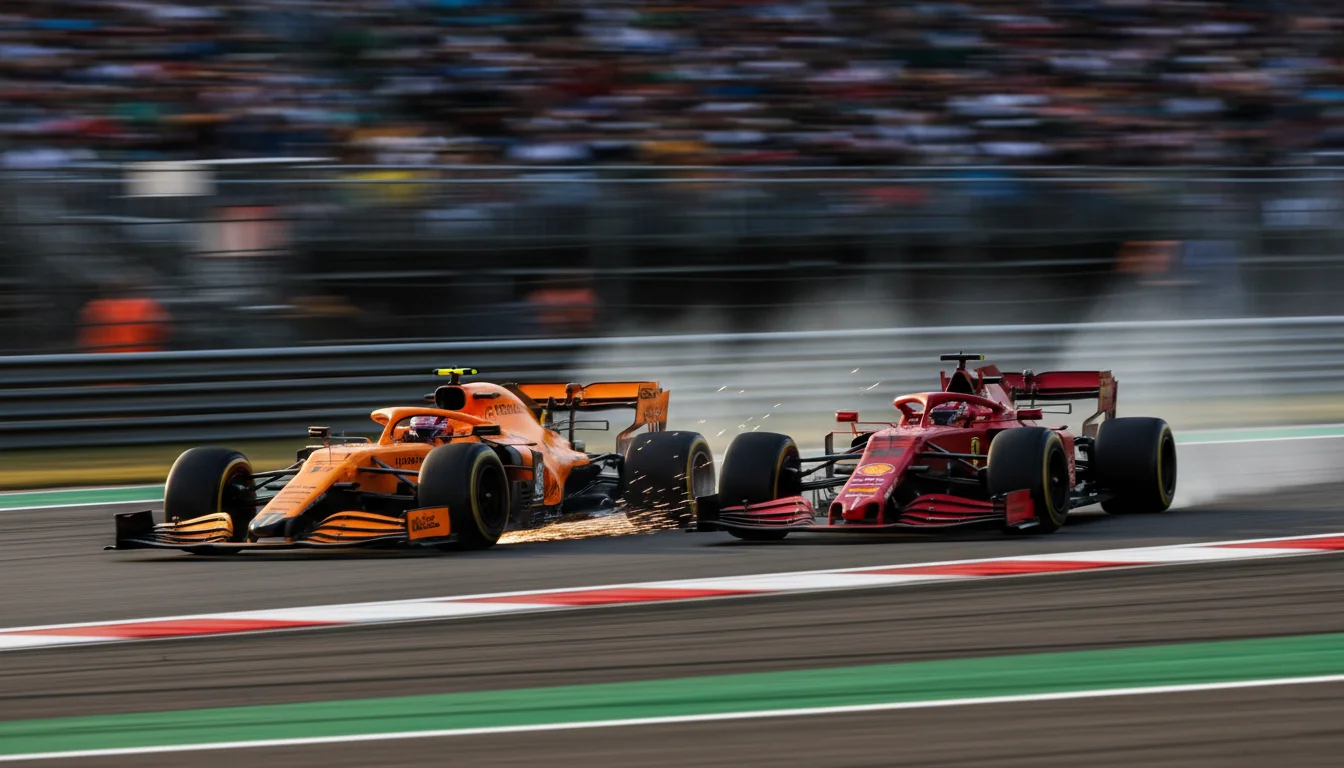 f1 team colours mclaren papaya ferrari red duel racing formula 1 poster