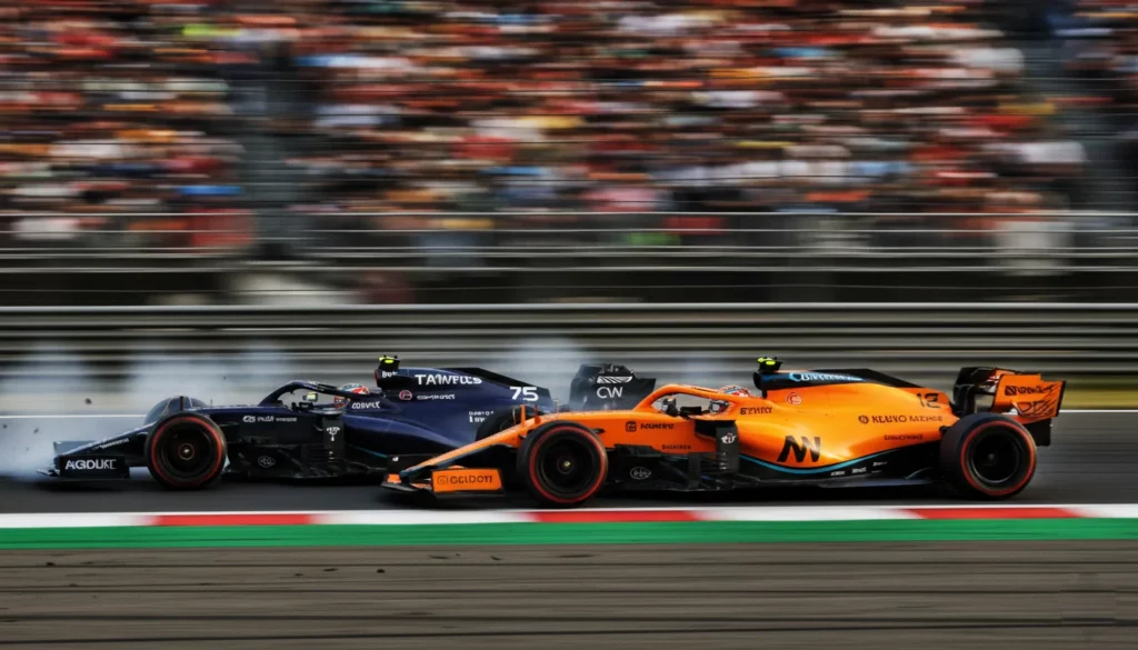 greatest f1 rivalries wheel to wheel chicane battle formula 1 racing poster