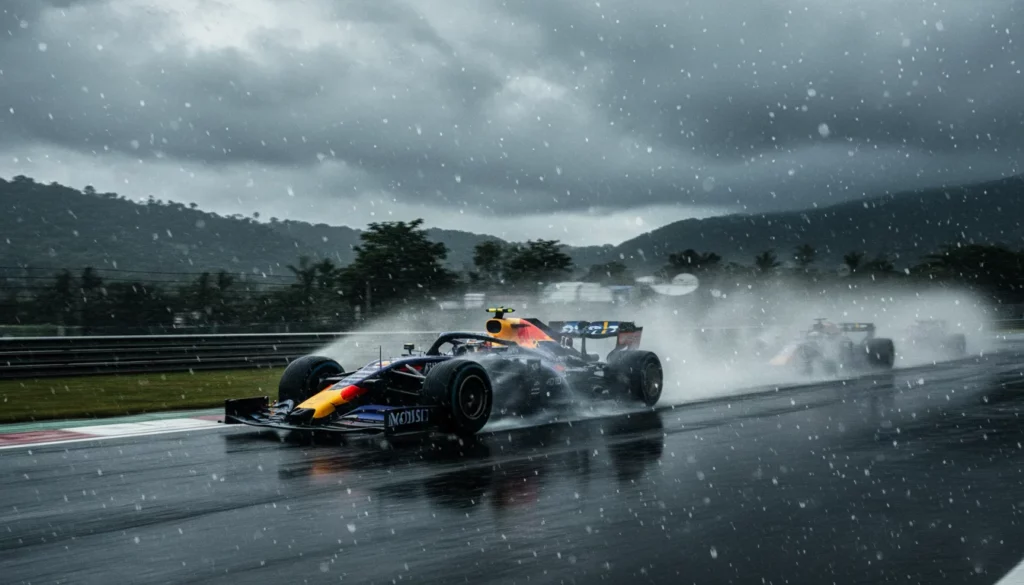 max verstappen rain masterclass brazil f1 wet weather formula 1 poster