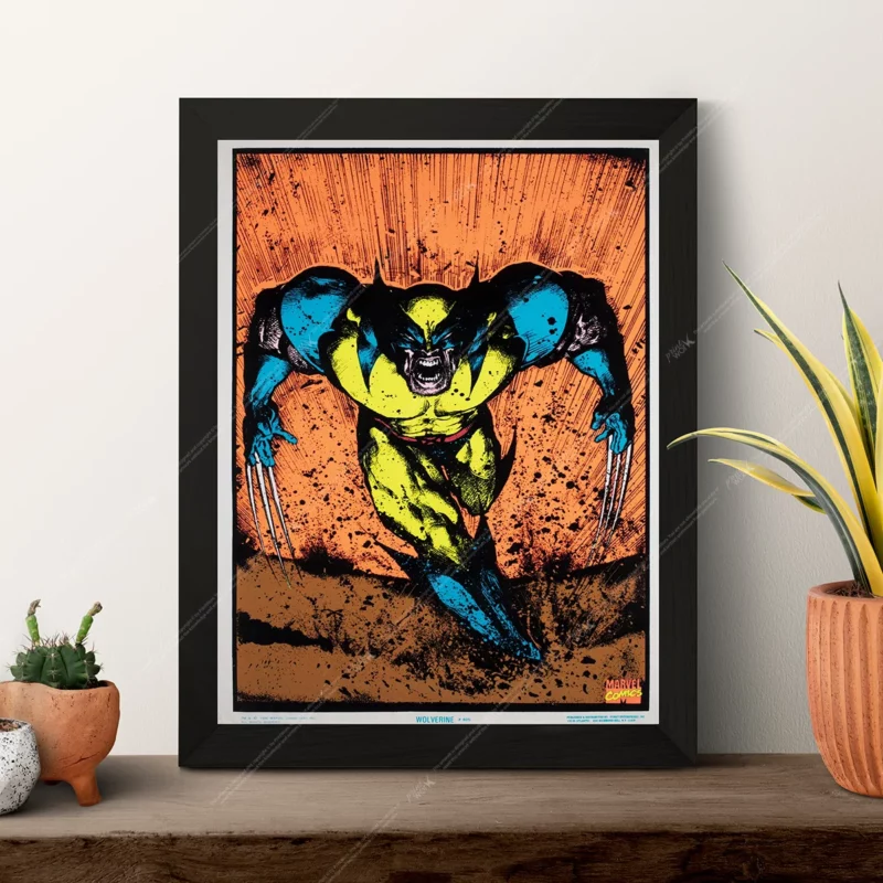 wolverine berserker rage retro marvel comics classic poster