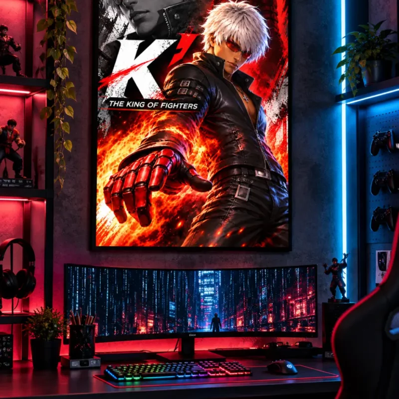 k king of fighters poster gaming room wall art