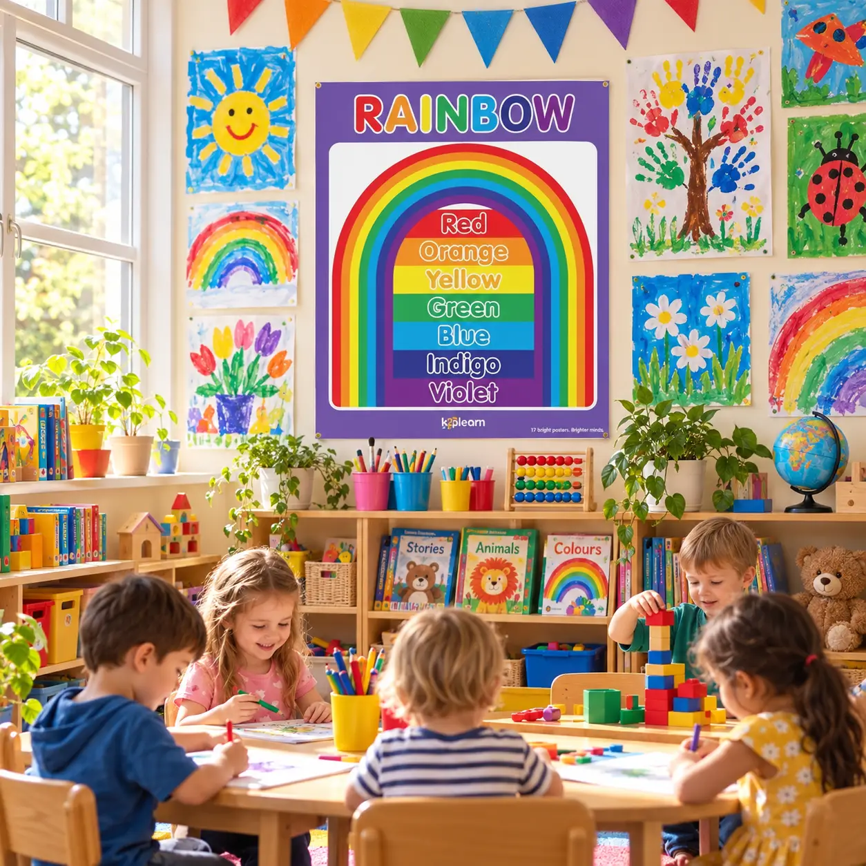 rainbow colours poster primary school classroom display