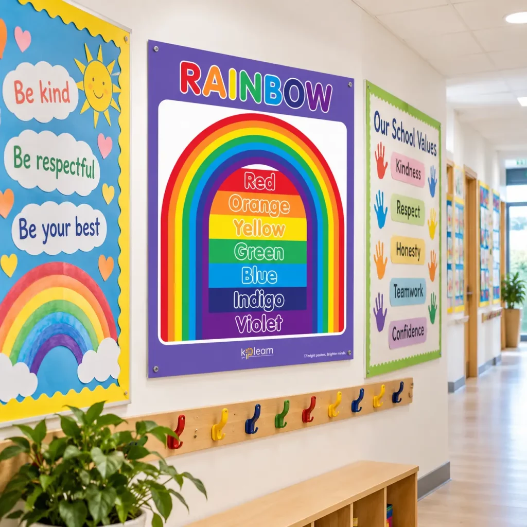 rainbow colours poster school corridor display rainbow colours poster school corridor display