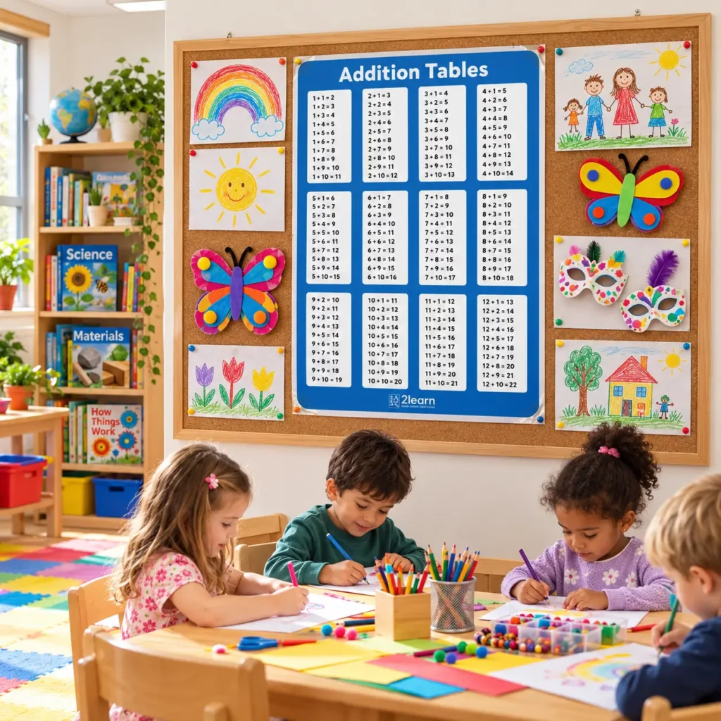 addition tables poster primary school maths display