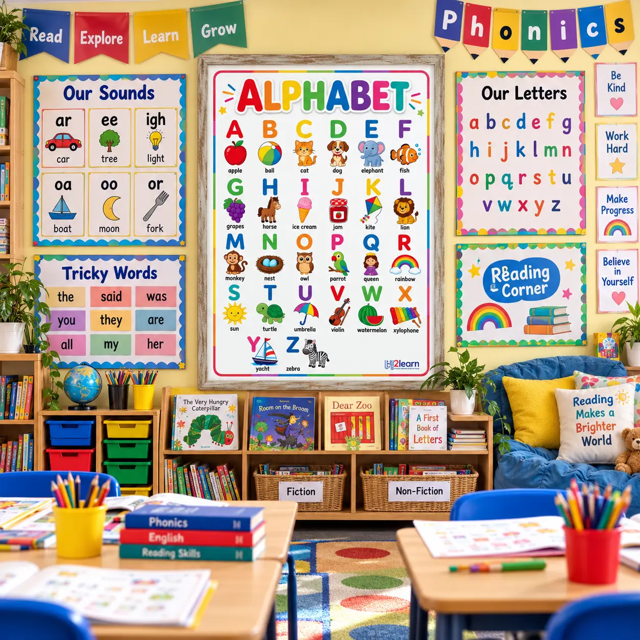 alphabet poster primary school literacy display