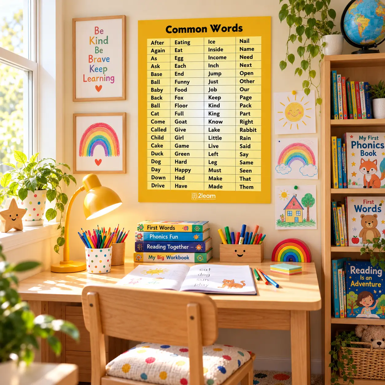 common words poster primary school display