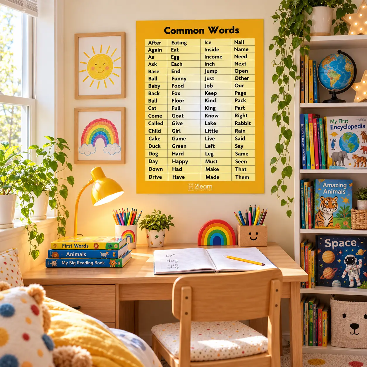 high frequency words poster home learning corner