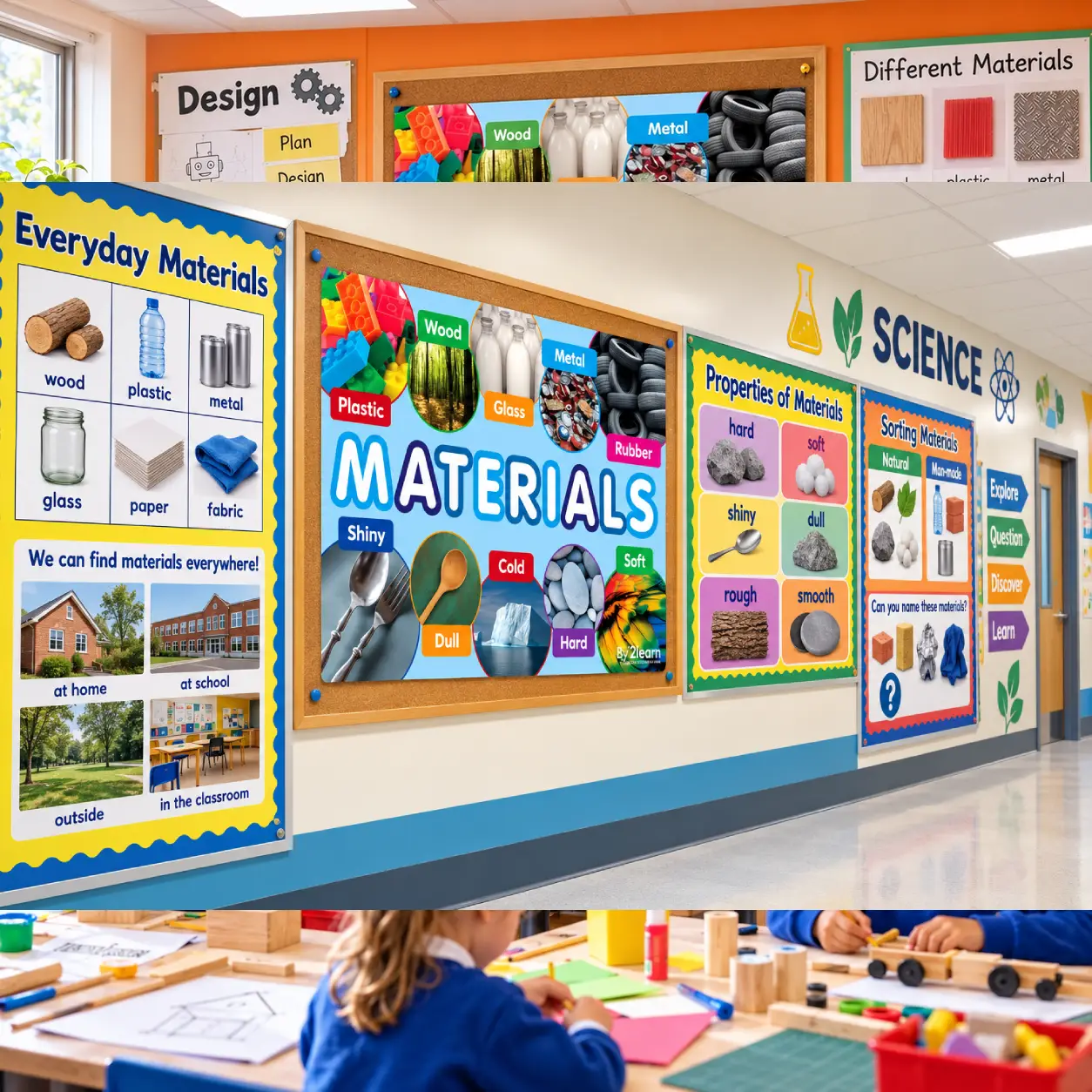 materials properties poster classroom cork board