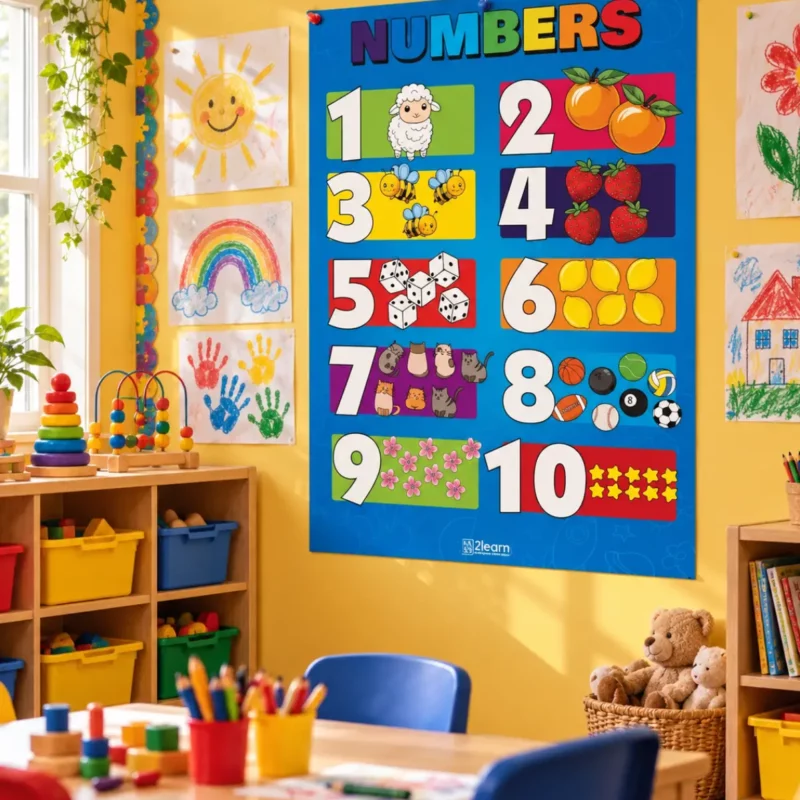 numbers poster eyfs nursery classroom display