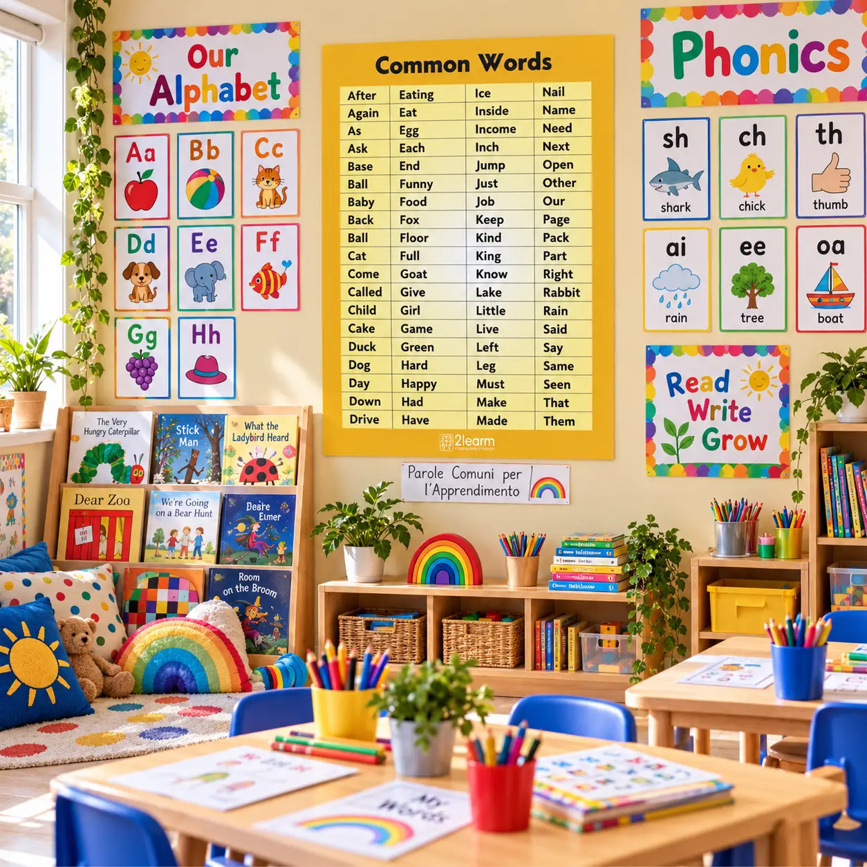sight words poster reception classroom wall