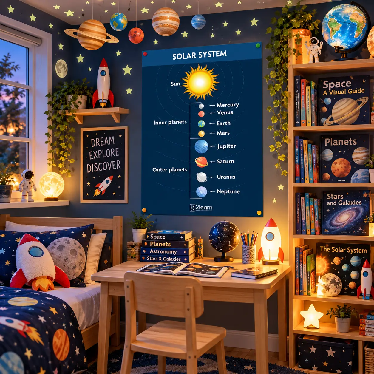 solar system planets poster home learning corner