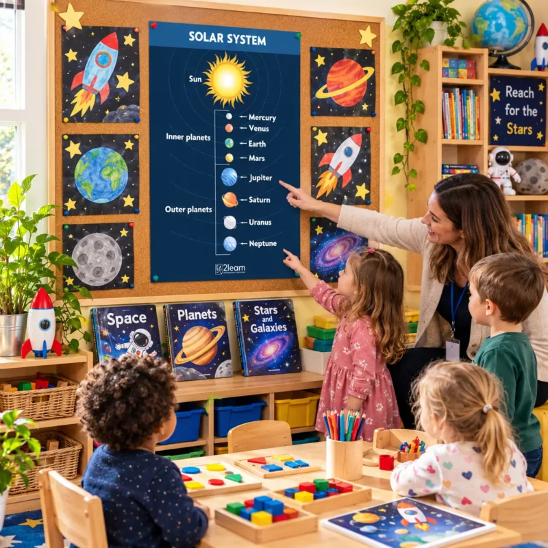 solar system planets poster nursery classroom display